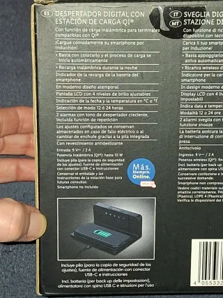 Despertador Digital AURIOL con Carga Qi