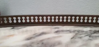 Mesa redonda mármol y madera hecha a mano