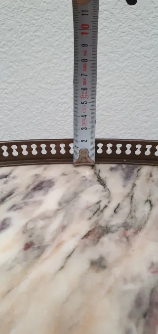 Mesa redonda mármol y madera hecha a mano