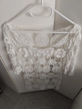 Blusa calada blanca talla única