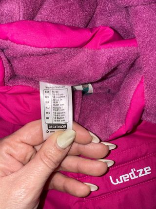 Conjunto esquí niña 2 años