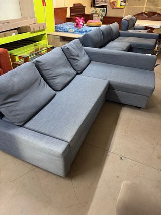 Sofá Cama Gris Tela