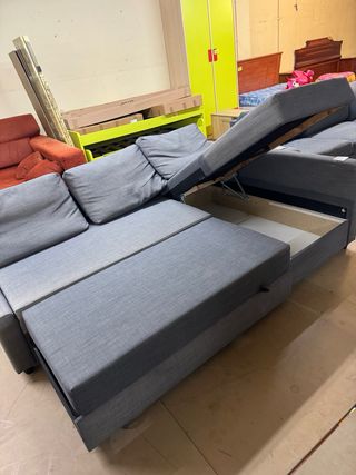 Sofá Cama Gris Tela