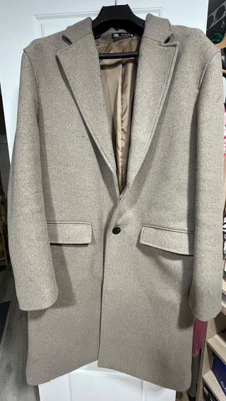 Abrigo Zara Beige/Gris