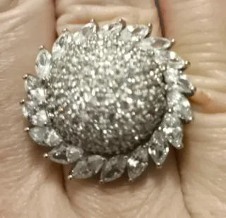 Anillo Plata Rosetón Circonita