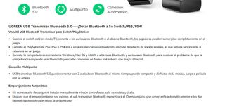 UGREEN Transmisor Bluetooth para PS/Switch