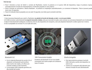 UGREEN Transmisor Bluetooth para PS/Switch