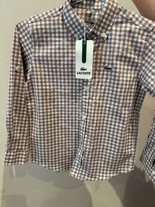 Camicia Lacoste a quadri bimbo