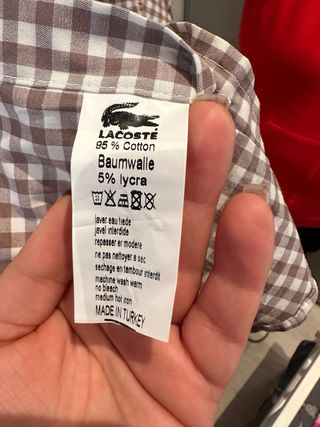 Camicia Lacoste a quadri bimbo