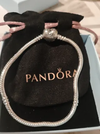 Pulsera Pandora Corazón Plata talla 19