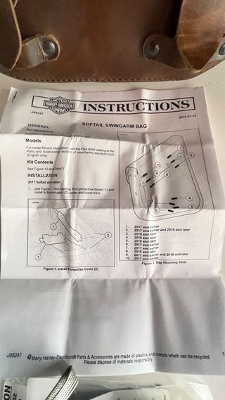 Alforja Harley Davidson Softail M8 Cuero Marrón