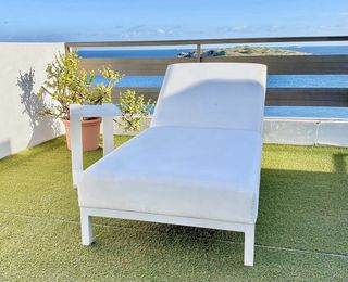 Lettino in alluminio bianco