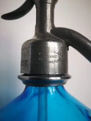 Sifón Francès Azul Marino Modelo Marquesa Raro.