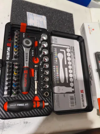 Juego Carraca Wurth 1/4 Mango Giratorio