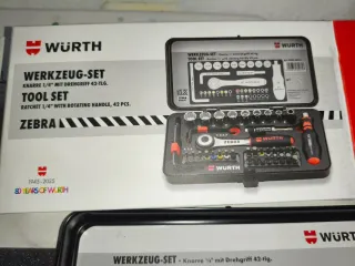 Juego Carraca Wurth 1/4 Mango Giratorio