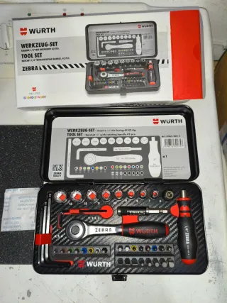 Juego Carraca Wurth 1/4 Mango Giratorio