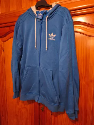 Sudadera Adidas Azul con Cremallera