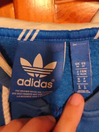 Sudadera Adidas Azul con Cremallera