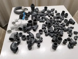 Lote piezas PVC presión varias medidas
