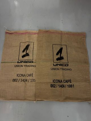 Lote 2 sacos yute Proyecto Único