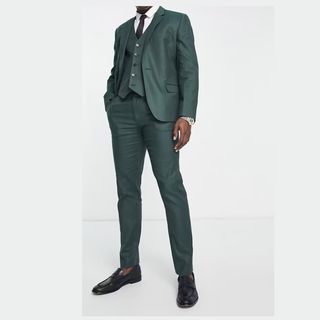 (XXL) TRAJE VERDE AMERICANA Y PANTALÓN