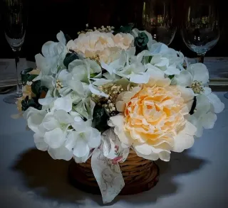 Centro de mesa flores artificiales