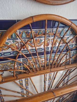 Recibidor/Estantería Mimbre y Bambú Hecho a Mano