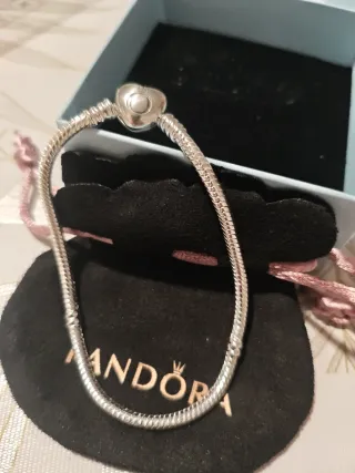 Pulsera Pandora Corazón Plata Talla 17