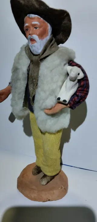 Personaggio presepe pastore con agnello