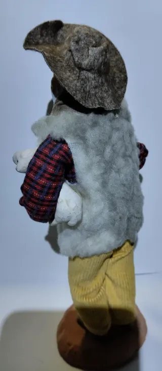 Personaggio presepe pastore con agnello