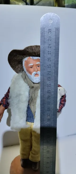 Personaggio presepe pastore con agnello