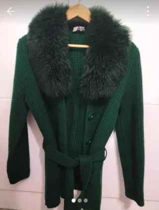 Chaqueta punto mujer cuello pelo