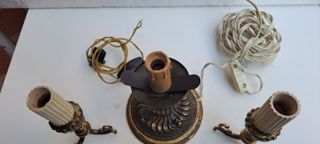 Bajour Tris in Ottone Comodino e Comò Vintage anni