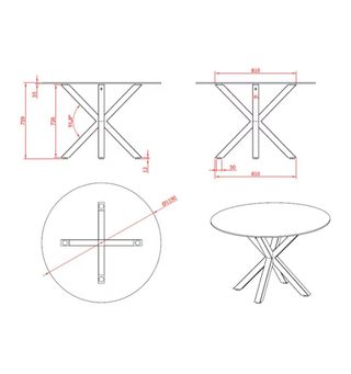 Mesa Comedor Cristal y Metal Nueva