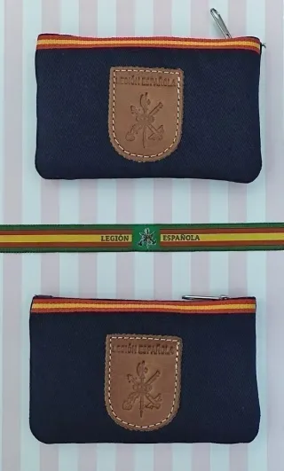 NOVEDAD! MONEDERO LONA/PIEL NEGRO LEGION + PULSERA
