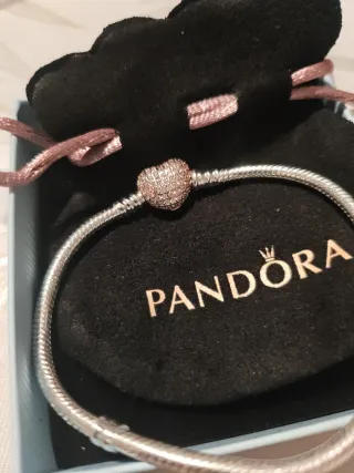 Pulsera Pandora Talla 19 Corazón