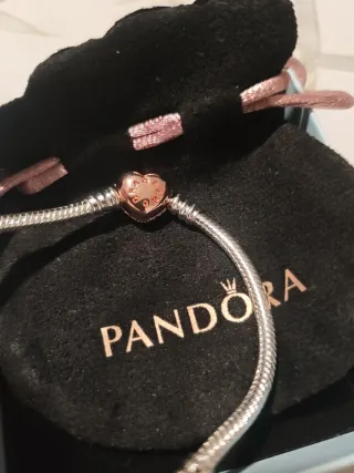 Pulsera Pandora Talla 19 Corazón