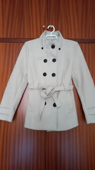 Chaquetón Abrigo mujer beige nuevo