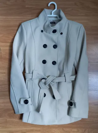 Chaquetón Abrigo mujer beige nuevo