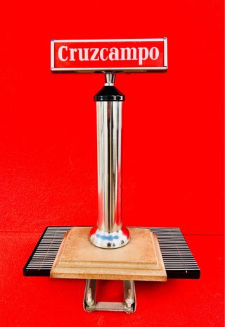 GRIFO DE CERVEZA CRUZCAMPO/ METAL CROMADO/ AÑOS 80