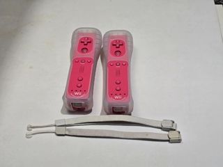 2 mando wii con Motion rosa original con funda