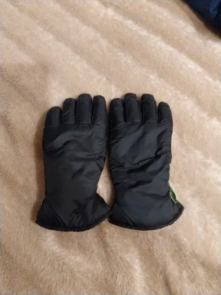 Guantes niño nieve negros y verdes