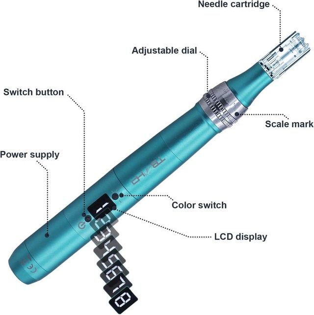 TBPHP P20RL eléctrico Derma pen 8 niveles pantalla