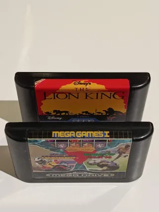 Lote 2 Giochi Mega Drive Il Re Leone e Mega Games I