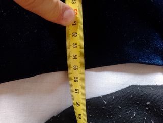 Vestido azul marino de terciopelo con chaqueta