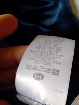 Vestido azul marino de terciopelo con chaqueta