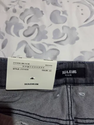 Tejanos grises Salsa hombre