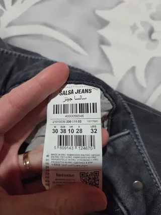 Tejanos grises Salsa hombre