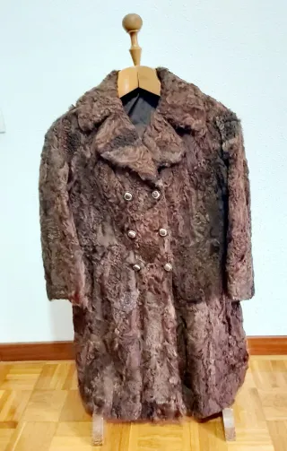 Abrigo vintage piel genuina