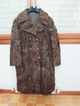 Abrigo vintage piel genuina